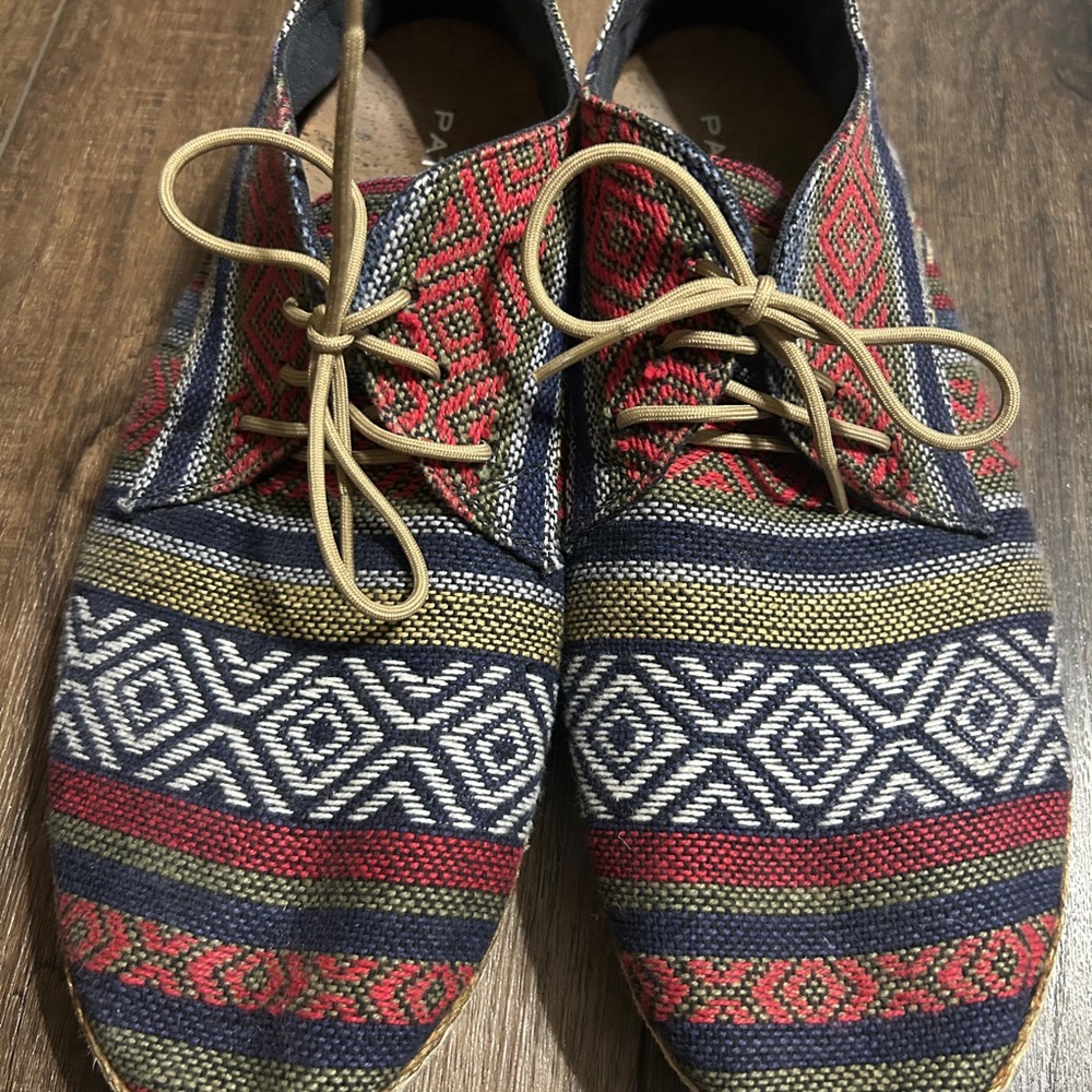 Patara Nomad Men's Size 13 Woven Tribal Geometric Espadrille Derby Shoes - Picture 2 of 5